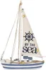 Deko Holz Segelboot 39 cm mit LED Produktbild-Vorschau 1