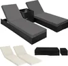 2 chaises longues en rotin avec structure en aluminium et Voir les images du produit 1