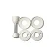 WC-Schloss Türöffner mit Drehknopf – Rundes Rosetten-Set – Produktbild-Vorschau 2
