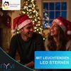 Weihnachtsmütze mit 5 blinkenden LED Sternen - Produktbild-Vorschau 2