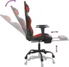 vidaXL Gaming-Stuhl mit Fußstütze Schwarz und Rot Produktbild-Vorschau 7