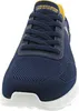 A close-up, front-facing view of a blue athletic shoe. Voir les images du produit