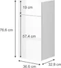 Midischrank Vicco Izan Weiß 36.6 x 76.6 cm mit Schublade Produktbild-Vorschau 7