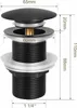 Ablaufgarnitur ohne Überlauf Schwarz Matt -Universal Produktbild-Vorschau 2