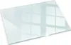 A rectangular piece of clear glass with reflections of a window grid. Produktbild-Vorschau