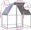 vidaXL Klec pro kuřata stříbrná a šedá 2x2x2 m Pozinkovaná Náhled obrázku produktu 4