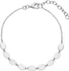 Armband 925 Silber rhodiniert Plättchen Rundankerkette Produktbild-Vorschau 1
