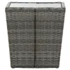 vidaXL Beistelltisch Grau 41,5x41,5x43 cm Poly Rattan und Produktbild-Vorschau 2