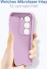 A hand holding a purple smartphone case. Produktbild-Vorschau