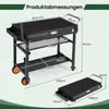Grilovací vozík COSTWAY, skládací grilovací stůl, kovový Náhled obrázku produktu 8