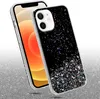 A black glitter phone case for an iPhone 12 Mini is shown at an angle. Náhled obrázku produktu