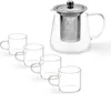 T24 Teekanne Glas mit Siebeinsatz Edelstahl – Produktbild-Vorschau 6