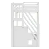 A white wooden loft bed with stairs and storage. Náhled obrázku produktu