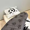 Bettwäsche Fußball Spieler Schwarz Weiß 135 x 200 cm, 100 % Produktbild-Vorschau 2