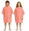 CalmyBEACH Frottee Badeponcho Kinder Bademantel  - Peach Produktbild-Vorschau 1