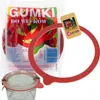 A package of red rubber sealing rings for jars, with a glass jar and a single ring in the foreground. Anteprima dell’immagine prodotto