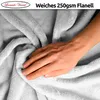Fleece Kuscheldecke 150x200 cm Flauschiges Polyester Weiß Produktbild-Vorschau 4