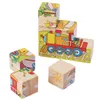 Vzdelávacie drevené puzzle bloky Vozidlá 9el. Náhľad obrázku produktu 6