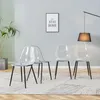 Transparente Esszimmerstühle 4er Set moderne Produktbild-Vorschau 1