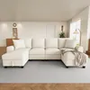 Modulares Chenille U-Form Sofa mit Stauraum, klappbarer Produktbild-Vorschau 6