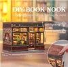 A DIY book nook model of a coffee shop, with dimensions indicated. Náhled obrázku produktu