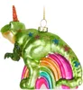 BRUBAKER Einhorn T-Rex Regenbogen Weihnachtskugel aus Glas Produktbild-Vorschau 5