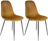 Lot de 4 Chaises - HOME DECO FACTORY - Gulia - Velours - Voir les images du produit 10