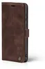 A brown flip cover for a Samsung Galaxy S22 Ultra phone is shown against a white background. Produktbild-Vorschau
