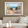 Leinwand Bilder 80x60 cm - Fensterblick - Meer - Dünen - Produktbild-Vorschau 5