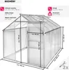 Skleník 7,7 m³ 185 x 250 x 195 cm Náhled obrázku produktu 7