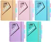A collage of five spiral-bound notebooks in different pastel colors, each with tabs and a design on the cover. Voir les images du produit