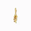 A gold rose charm with a clasp is shown against a white background. Anteprima dell’immagine prodotto
