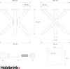 HOLZBRINK Pied de table Spider (mikado) | Pieds de table Voir les images du produit 3