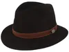 Borsalino feiner Hasenhaarhut Rustico Traveller mit Lederband in schwarz