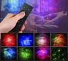A hand holding a remote control in front of a projected starry night sky over a sleeping child. Produktbild-Vorschau