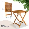 CASARIA® Set da Balcone Tavolo e 2 Sedie in Legno di Acacia Anteprima dell’immagine prodotto 6