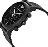 A close-up, angled view of a black Emporio Armani analog watch against a white background. Produktbild-Vorschau