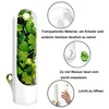 A product image showing a herb keeper with accompanying diagrams and text highlighting its features. Produktbild-Vorschau