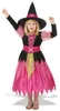 kleine Hexe Mädchen Halloween-Kostüm pink-schwarz-grün - Produktbild-Vorschau 2