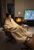 TV Decke aus Wolle Beige 160x200 - Produktbild-Vorschau 3