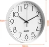 horloge murale argentée de 30 cm, à piles, silencieuse et Voir les images du produit 5