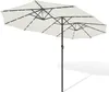 Faziango XXL Sonnenschirm Naturweiß mit LED-Beleuchtung – Produktbild-Vorschau 1