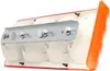 The back of a car taillight assembly with an orange lens. Produktbild-Vorschau