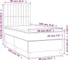 vidaXL Boxspringbett mit Matratze Creme 90x190 cm Stoff - Produktbild-Vorschau 6