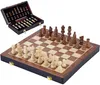 Basic hölzerne zusammenklappbar Schachspiel 38,5X38,5X5,8 Produktbild-Vorschau 4