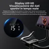 A close-up of a stationary exercise bike with a digital display. Anteprima dell’immagine prodotto