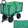 vidaXL Garniture pour chariot de jardin Vert Tissu Voir les images du produit 4