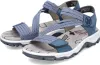 Rieker Damen-Sandalette Royal-Blau-Jeans-Weiß, Farbe:blau, Produktbild-Vorschau 28
