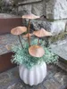 Topfstecker 5er Pilz-Gruppe, Edelrostoptik 3D, klein Produktbild-Vorschau 3