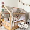 Hausbett Himmel Gold aus Musselin - 2er-Set für Kinderbett Produktbild-Vorschau 1